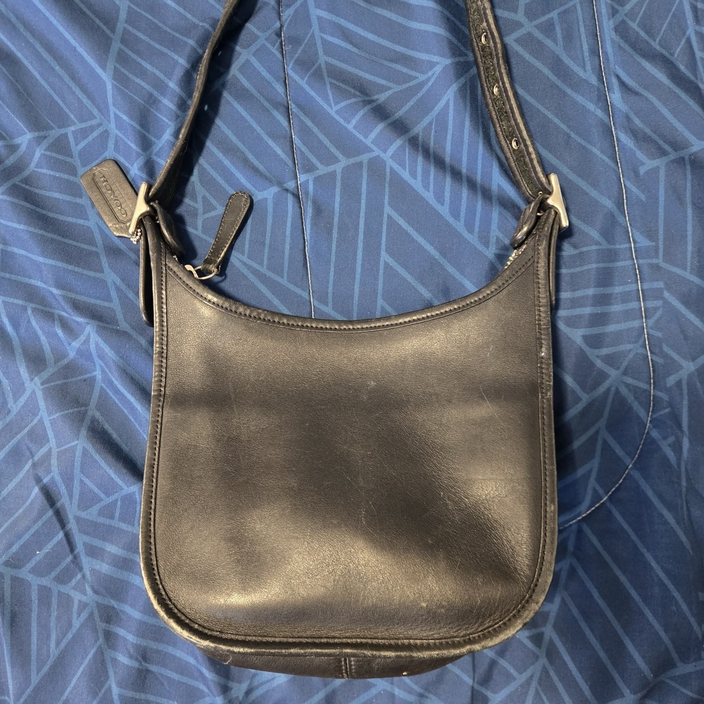 Vintage Coach Janice Legacy Black Leather #9950 Crossbody Bag Purse